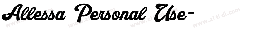 Allessa Personal Use字体转换